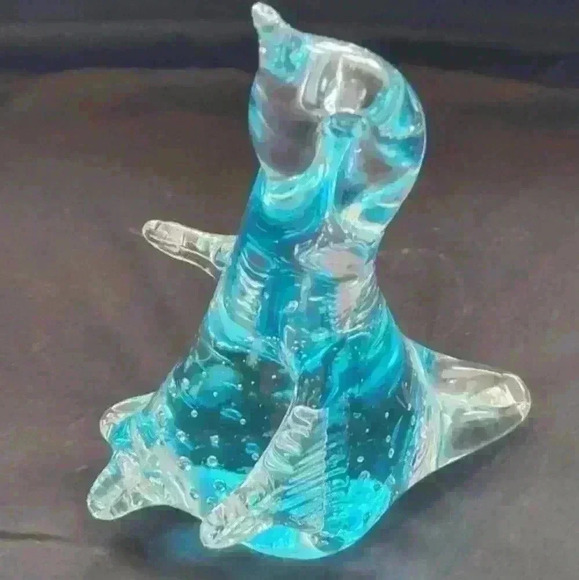 Murano Arte Glass Blue Penguin - Picture 1 of 3